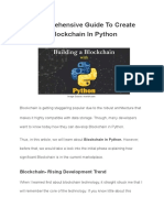 A Comprehensive Guide To Create Blockchain in Python: Blockchain-Rising Development Trend