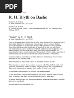 Blyth On Basho