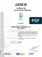 Finsa Certif Iso 14001 Santiago (Aenor - Español) 2023