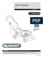 Qualcast 41cm Petrol Self Propelled Lawnmower: Assembly Manual XSZ41D