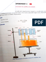 Experiment 2: Deterrnine The Surface Tension Ot Water by Capillary Rise Method