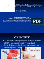 Gestational Diabetes Mellitus Can Be Prevented by Lifestyle Intervention:The Finnish Gestational Diabetes Prevention Study (RADIEL)