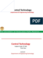 Control Technology: Department of Engineering Technology
