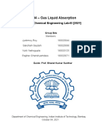 MT 304 - Gas Liquid Absorption: CL 333 Chemical Engineering Lab-III (2021)