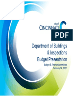 Buildings and Inspections Budget Presentation 2022