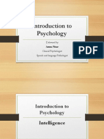 Introduction To Psychology: Delivered by