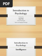 Introduction To Psychology: Delivered by