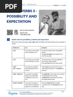 Modal Verbs For Possibility, Certainty and Expectation