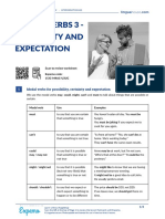 Modal Verbs For Possibility, Certainty and Expectation