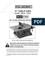Table Saw 97896 Manual