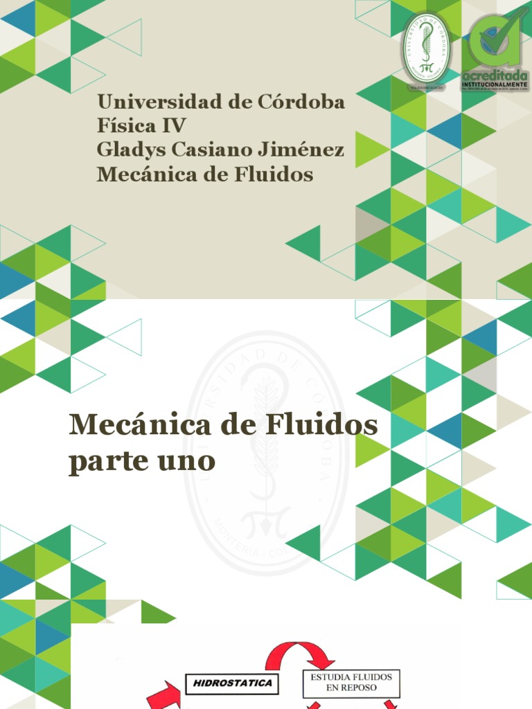Mecánica de Fluidos: Conceptos Clave | PDF | Presión | Densidad