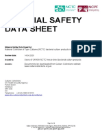 Material Safety Data Sheet: National Collection of Type Cultures (NCTC) Bacterial Culture Products in Freeze-Dried Format