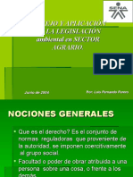 Leyendas y principios de la legislación ambiental agraria