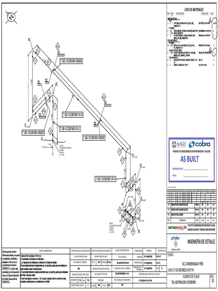 Tal Ge PNG Iso 1cc001601 - 02 (As Built) | PDF | Materiales | Física ...