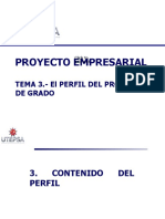 Tema 3. - El Perfil Del Proyecto de Grado