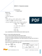 Proposta resolução teste matemática probabilidade