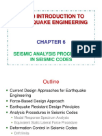 CE 490 INTRODUCTION TO EARTHQUAKE ENGINEERING CHAPTER 6 SEISMIC ANALYSIS PROCEDURES