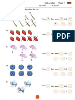 Name: Section: Roll No. Fill in The Boxes. One Has Been Done For You. (A) From Take Away Left 8 2 6 8 2 6