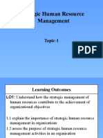 Strategic Human Resource Management: Topic-1