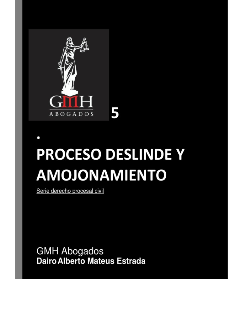 Proceso de deslinde y amojonamiento conceptos, requisitos y procedimiento PDF Demanda