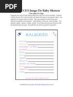 Loteria Baby Shower Pdf Impresora Informatica Comillas