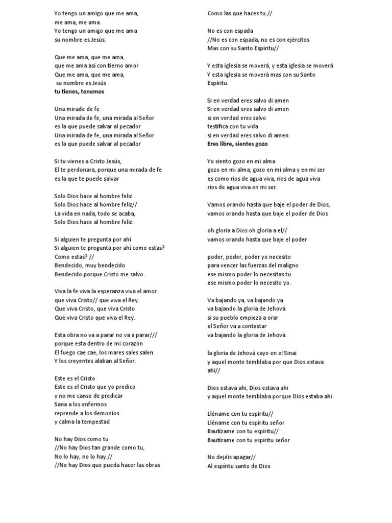 Coros de Avivamiento | PDF | Cristo (título) | Oración