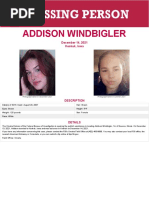 Missing Illinois Teen Addison Windbigler