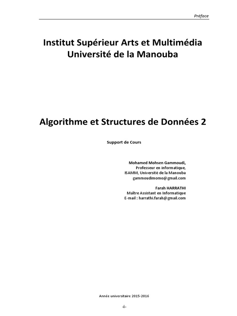 Algorithmes et Structures de Données 2 | PDF | Pointeur (programmation ...