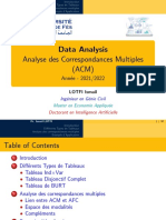 Data Analysis Analyse Des Correspondances Multiples (ACM) : Ann Ee - 2021/2022
