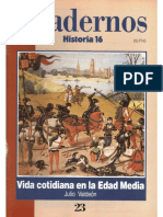 Revista Cuadernos Historia 1995 Vida Cotidiana en La Edad Media