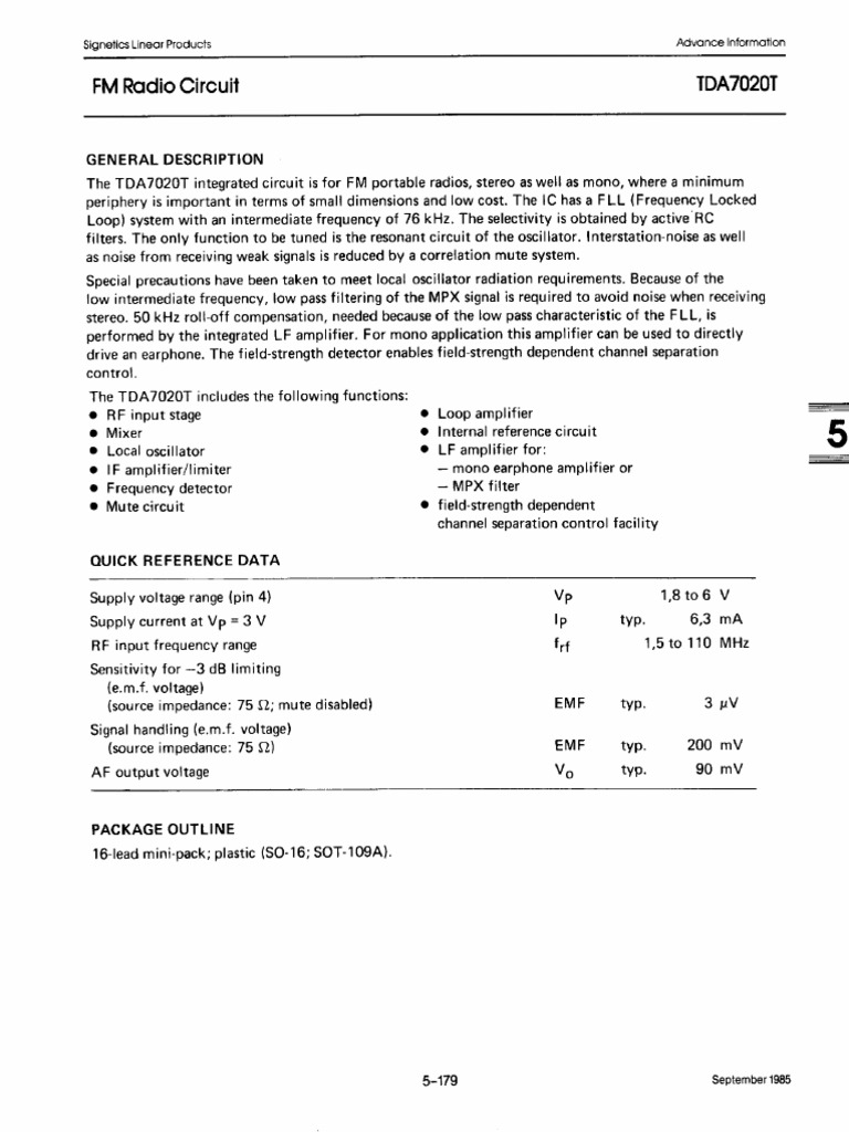 Tda 7020t | PDF