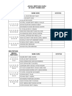 Jadual Bertugas Guru SK Saint Thomas 2021 Sesi Pagi