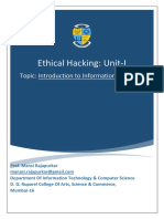 TYCS SEM - 6 P - 5 ETHICAL HACKING UNIT - 1 Introduction To Information Security