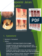 Episiotomi, Laserasi, Reposisi Perineum