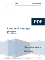 Lead and Manage People: Sample Answers