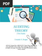 Auditing Theory: (Test Bank) Gerardo S. Roque