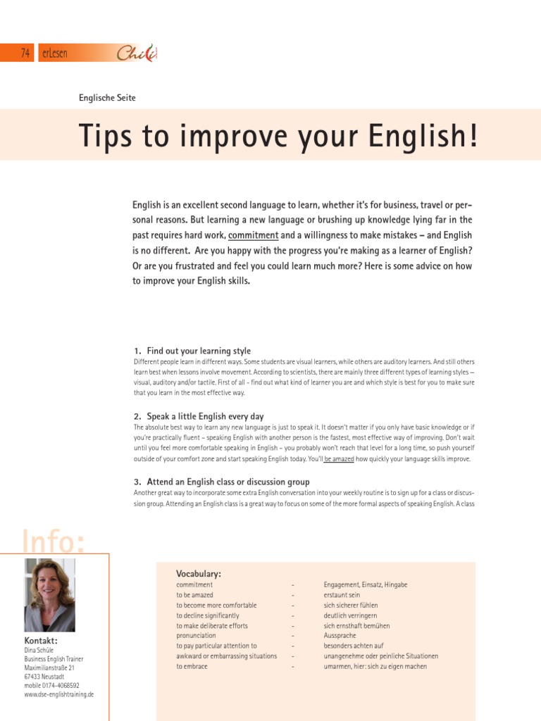 Improve Your English | PDF | English Language | Learning