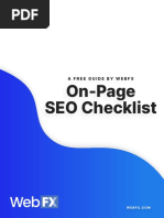 On-Page SEO Checklist: A Free Guide by Webfx