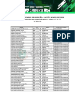 LISTA DOS SELECIONADOS DA 2 EDIÇÃO Cartões Novos Oportunidade Canoense