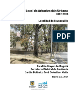 Plan Arborización Teusaquillo 2017-2020