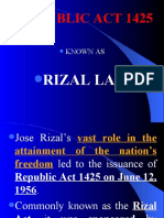 Republic Act 1425: Rizal Law