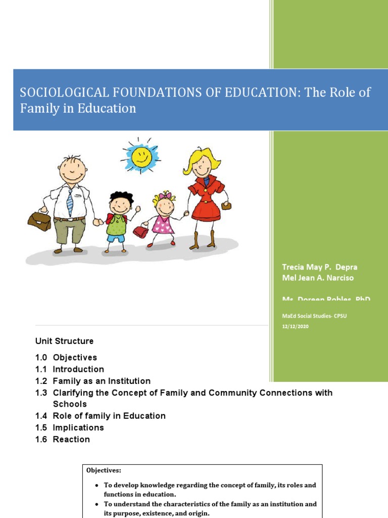 Family's Role in Educational Success | PDF | Family | Institution