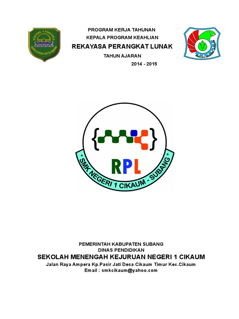Program Kerja RPL SMKN 1 Cikaum 2014-2015 | PDF | Karier & Perkembangan ...