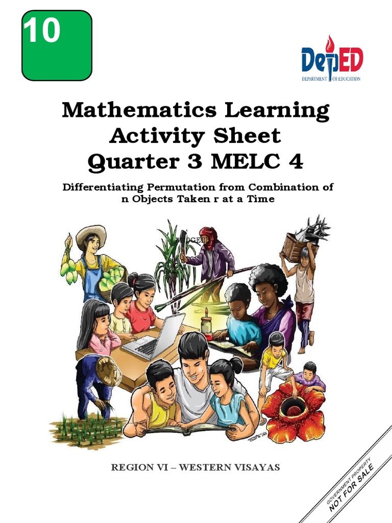 Mathematics Learning Activity Sheet Quarter 3 MELC 4 PDF Learning