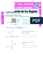 Clasificación de Los Ángulos para Quinto de Primaria