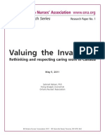 Valuing The Invaluable: Rethinking and Respecting Caring Work in Canada