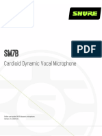 Cardioid Dynamic Vocal Microphone: Online User Guide SM7B Dynamic Microphone. Version: 2.2 (2021-K)