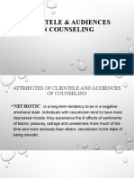 Clientele & Audiences in Counseling (1 J)