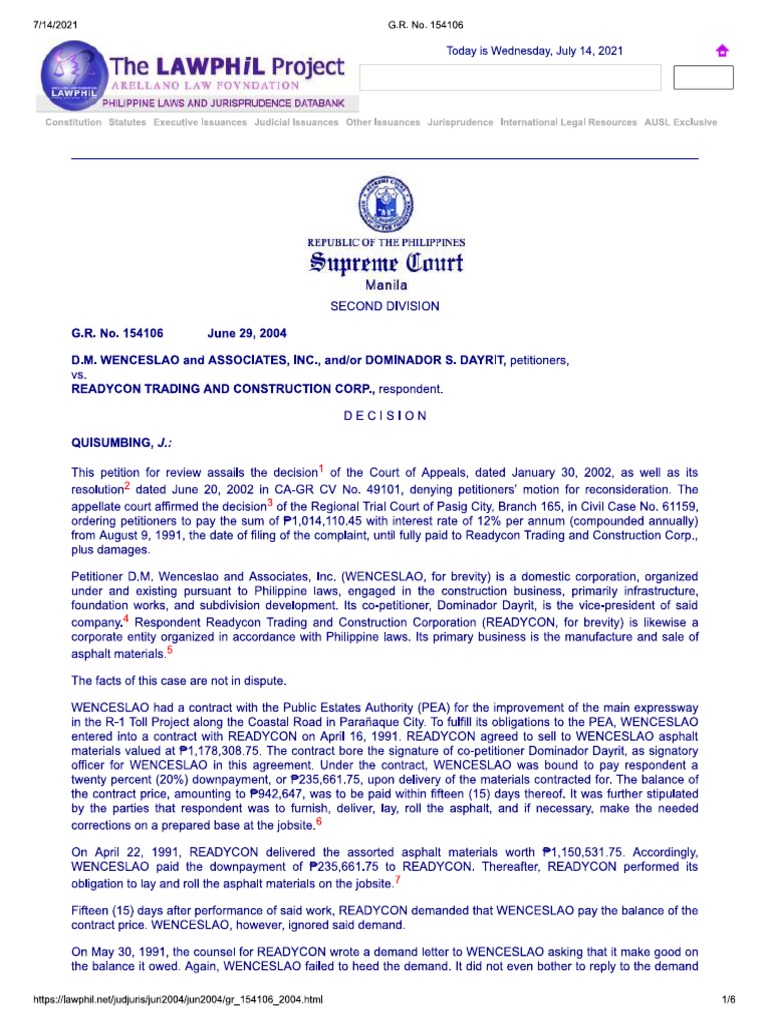 Readycon Trading and Construction Corp. | PDF