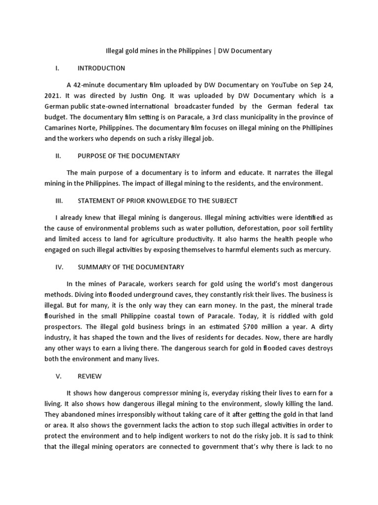 Illegal Gold Mining in the Philippines | PDF | Mining | Gold Mining